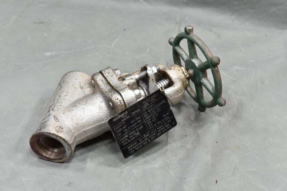 Flowserve A848F11, Size 1" Socket Weld Globe Valve, CWP 2000, 745 PSI @ 1000°F - Image 1 of 4