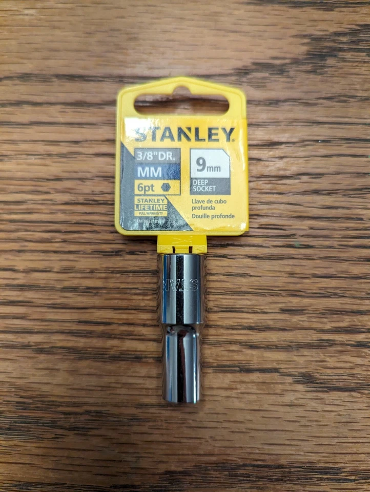 Stanley 3/8" Drive MM 6 Point 9mm Deep Socket 86-321Lifetime Warranty - Image 1 of 1