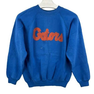 Vintage Florida Gators Sweater Mens Medium Pullover Spellout Blue Script Logo - Picture 1 of 11