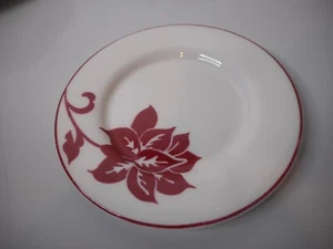 Lenox Simply Fine BATIK Red Flower Bone China 5 3/4" Appetizer Saucer Plate - Picture 1 of 9