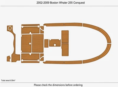 DuraEVA Seadek EVA Foam Boat flooring 2002-2009 Boston Whaler 255 Conquest - Immagine 1 di 4