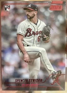 2022 Topps Stadium Club Spencer Strider RC Rookie Red Foil #296 - Picture 1 of 2