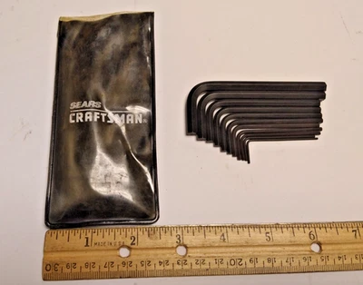 Craftsman 11 Piece Short Arm Hex Key Allen Key Set 946693 SAE - Image 1 of 4