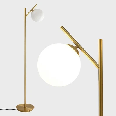 Mid Century Floor Lamp for Living Room Modern Tall Standing Lamp with Frosted... - Image 1 of 4