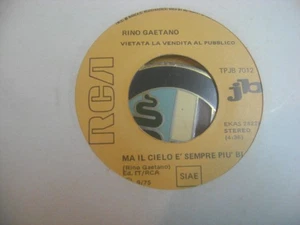 RINO GAETANO MA IL CIELO E' SEMPRE PIU' BLU RARO 7" ITALY RCA PROMO+OTTIMO - Foto 1 di 2