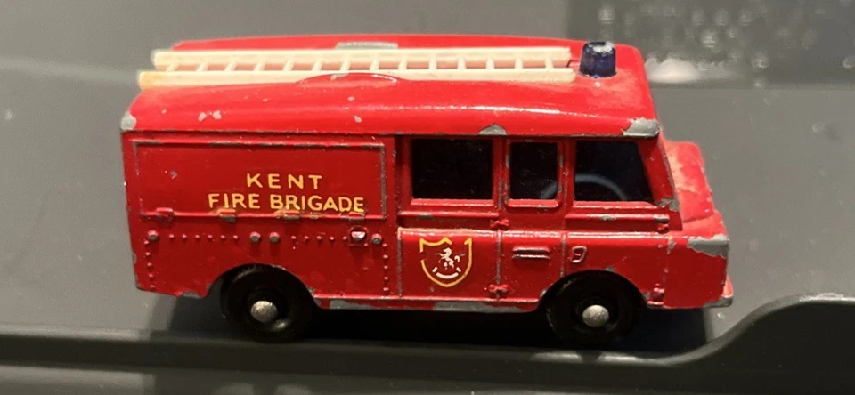 Vintage Lesney Matchbox Series No. 57 Land Rover KENT Fire Brigade Panel Van - Image 1 of 1