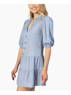 Mini Camisa Vestido SPEECHLESS Para Mujer Azul Claro Botón Delantero XS Foto 1 de 4