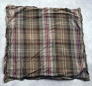 De Colección Ralph Lauren Marrón Verde Rojo Tartán Cuadros 2 Euro Almohada Fundas Volantes 26 X 26 - Imagen 1 de 21