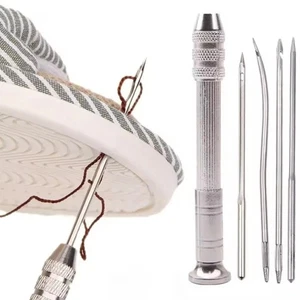 Leather Sewing Needle Kit with Awl Hand Stitching Needles For LeatherCanvas - Picture 1 of 9
