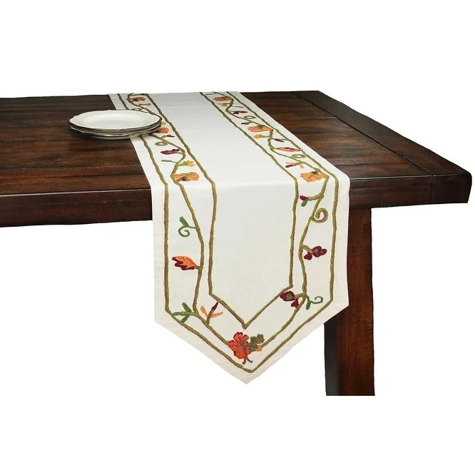 Harvest Vine Crewel Embroidered Harvest 15-Inch By 72-Inch - Image 1 of 1