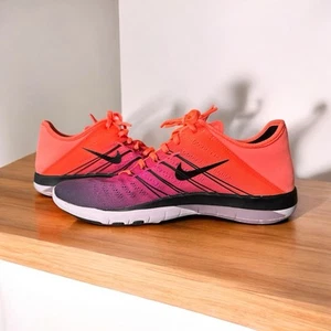 Nike Womens Free TR 6 Spectrum Lace Up Purple Salmon Sneakers Shoes 6.5 # 1E-334 - Picture 1 of 10