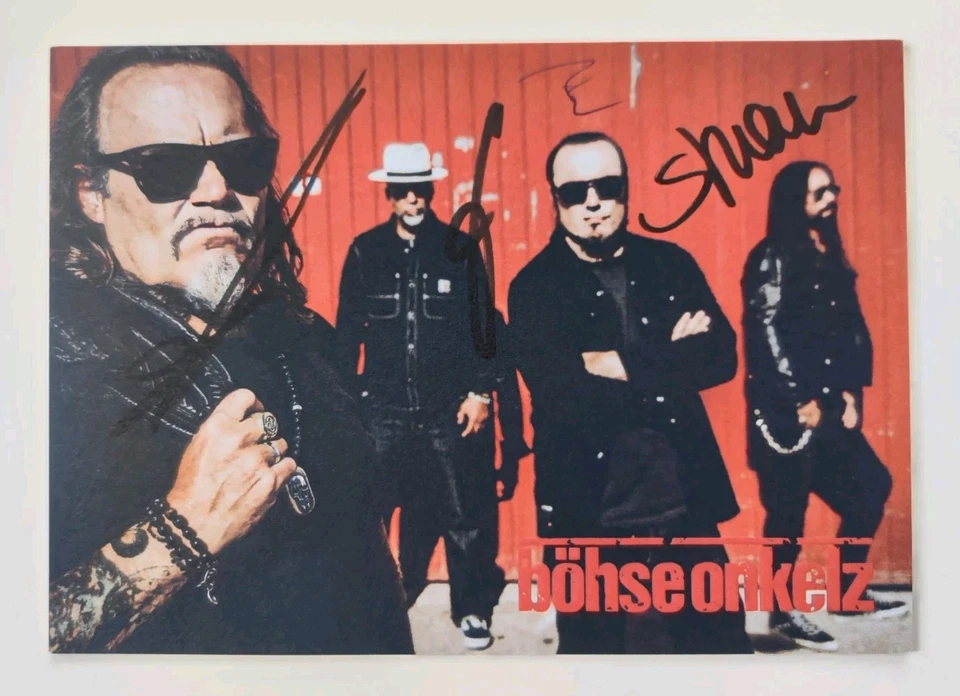 signed autograph Böhse Onkelz original Autogramm / Autogrammkarte 2020 signiert  - Bild 1 von 1