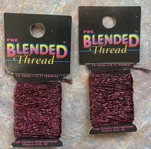 Lot of 2 - True Colors Pre Blended Thread - Wine / Red - 15 yds - Size 14 - Picture 1 of 4
