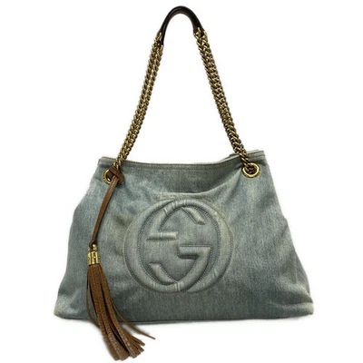 Auth GUCCI Soho 308982 Light Blue Denim - Shoulder Bag - Image 1 of 4