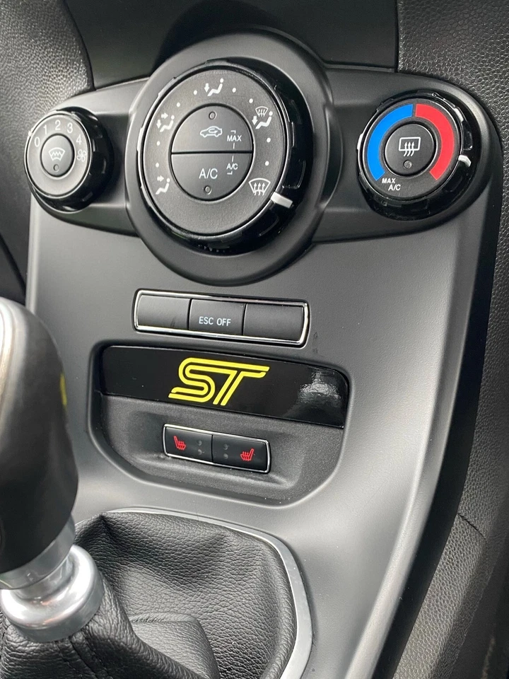 Fiesta ST MK7.5 Cubby Hole Dashboard Filler - Gloss Black with Yellow Logo - Image 1 of 1