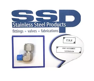 QTY:1 SSP Duolok 1/2” Tube X 1/4” MNPT Elbow/Swagelok-Cross Ref. SS-810-2-4 - Picture 1 of 2