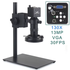 48MP 4K 2K HDMI VGA Industrial Digital Video Microscope Camera Monocular 130X Zo - Picture 1 of 12