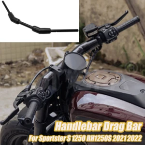 Barra de arrastre negra viva de 1'' manillar negro para Sportster RH1250S 2021 2022 - Imagen 1 de 10