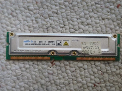Samsung 256Mb PC800 Rambus RDRAM RIMM MR16R1628EG0-CM8 800MHz - Image 1 of 2