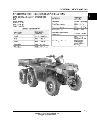 Polaris Sportsman 800 EFI Service Manual | 2012-2014 | USB & Link - Image 1 of 4
