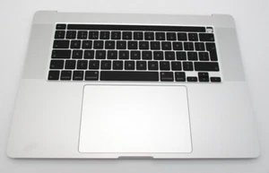 Apple MacBook 16" 2019 A2141 Handauflage Trackpad UK Tastatur Akku Silber - Bild 1 von 8