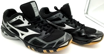 Mizuno Wave Bolt 3 Black Silver Grey Volleyball Shoes Sneakers Women's Size W9 - Image 1 of 4