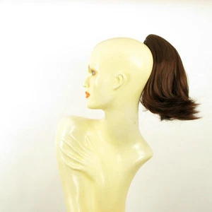 Cola de caballo postizo mujer corto 28cm cobre de color marrón oscuro 9/31 - Imagen 1 de 7