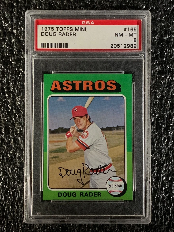 1975 Topps Mini #165 Doug Rader PSA 8 - Image 1 of 2