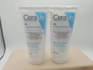 Lote de 2 CERAVE SA CREMA RENOVADORA PARA PIES 88 ML 3 OZ sin fragancia para seco agrietado  - Imagen 1 de 2