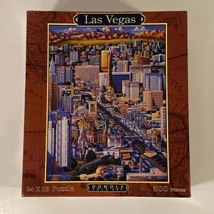 Las Vegas Dowdle Volkskunst Puzzle 500 Teile 24x18 Neu im Karton T0500 Downtown LV Strip - Bild 1 von 5