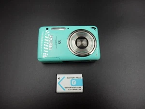 Pentax Optio S1 Compact Camera 14MP Turquoise Only battery - Zdjęcie 1 z 16