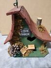 Rustic love shack log cabin wooden Birdhouse