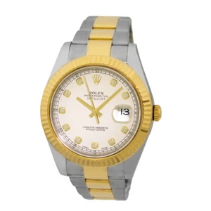 ROLEX Steel & 18K Yellow Gold 41mm Rolex Diamond Datejust 116333 Warranty 2015 - Picture 1 of 5