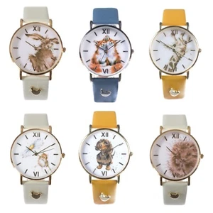 Wrendale Designs Uhr. 6 Designs. UVP £50. Fuchs, Giraffe, Maus, Hund, Hase ..... - Bild 1 von 19