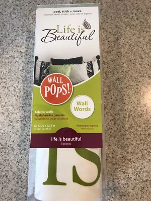 Kit de arte de pared Life is Beautiful calcomanía de pared pegatina - 17x10 Foto 1 de 2