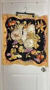 Salvatore Ferragamo 100% Silk Multicolored Scarf 33”X 34”. - Picture 1 of 4