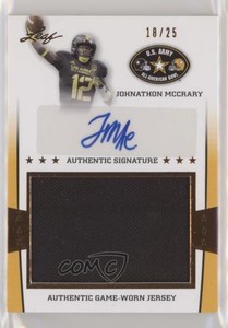 2013 Leaf US Army All-American Bowl Jersey Bronze /25 Johnathon McCrary Auto