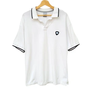 Nike White Casual Polo Shirt Retro Y2K - Size Men's XL - Picture 1 of 5