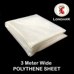 Plastic Clear 3M WIDE POLYTHENE Greenhouse Cover Dust Heavy Duty Sheeting (450G) - Picture 1 of 6