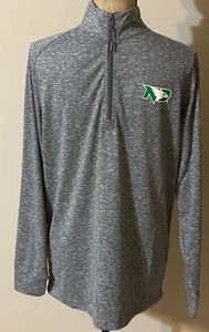 New North Dakota Fighting Hawks Size Small Gray 1/4 Zip Pullover A20 - Picture 1 of 7