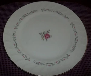 Royal Swirl Fine China of Japan 10 3/8" Dinner Plate Rose - Picture 1 of 3