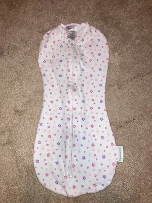 Bebê menina verão infantil swaddle pod flores recém-nascido rosa roxo - Imagem 1 de 4