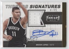2014-15 Panini Threads Threads Signatures Prime /25 Brook Lopez #38 Auto