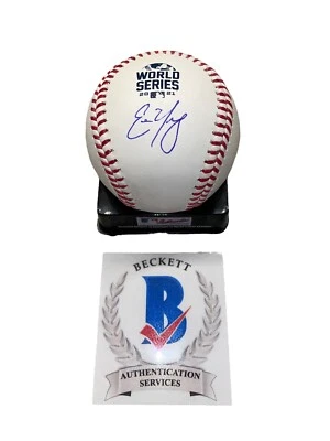 Eric Young Sr Firmado Béisbol Atlanta Braves Entrenador Serie Mundial Auto Beckett Foto 1 de 2