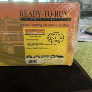 Rail King NewYork Central Freight Set Sealed NIB R-T-R 30-4102-0 W/Loco-Sound - Picture 1 of 7