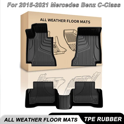 Car Floor Mats All Weather Carpet Liner For 2015-2021 Mercedes Benz C-Class C300 Foto 1 de 4