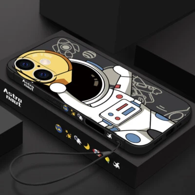 Astronaut Strap TPU Case For iPhone 16 15 Pro Max 14 13 12 11 Shockproof Cover - Image 1 of 4