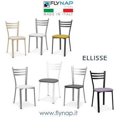SEDIA SEDIE BAR CASA RISTORANTE BISTROT PIZZERIA ELLISSE COLORI VARI - Immagine 1 di 4