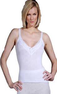 Ladies 100%cotton vest / Spencer White Size M L XL 2XL 3XL UK made - Picture 1 of 1