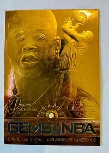 Shaquille O'Neal 1999-00 Flair Showcase Gems of NBA Gold Foil Card Blue /1996 - Picture 1 of 1